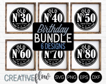 Birthday SVG for Tshirt, Old No Aged to Perfection Limited Edition Svg It's My Birthday Svg for Cricut Projects Happy Birthday SVG PNG