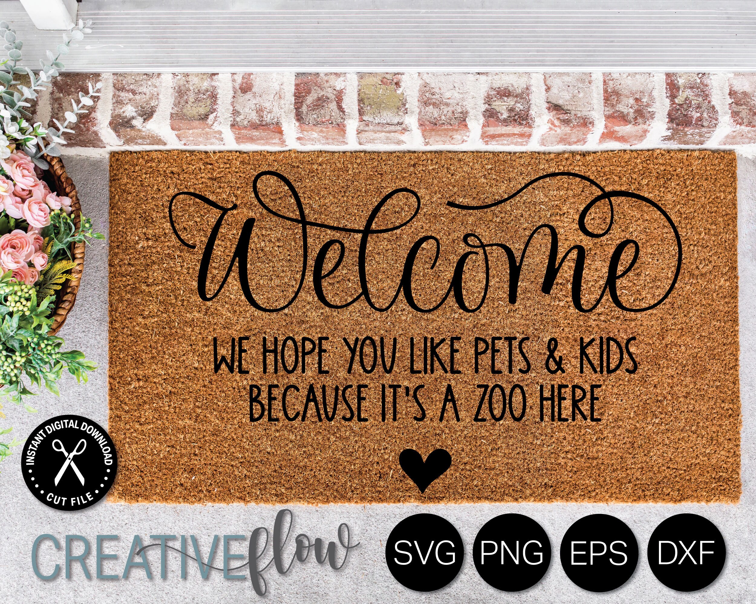 Dog Door Hanger SVG Funny Mat Svg for Dog Mom Lover Etsy