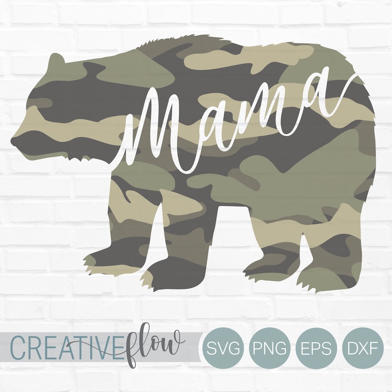 Download Mama Bear Svg Camo for Mommy Mom Life Mom to be DIY | Etsy