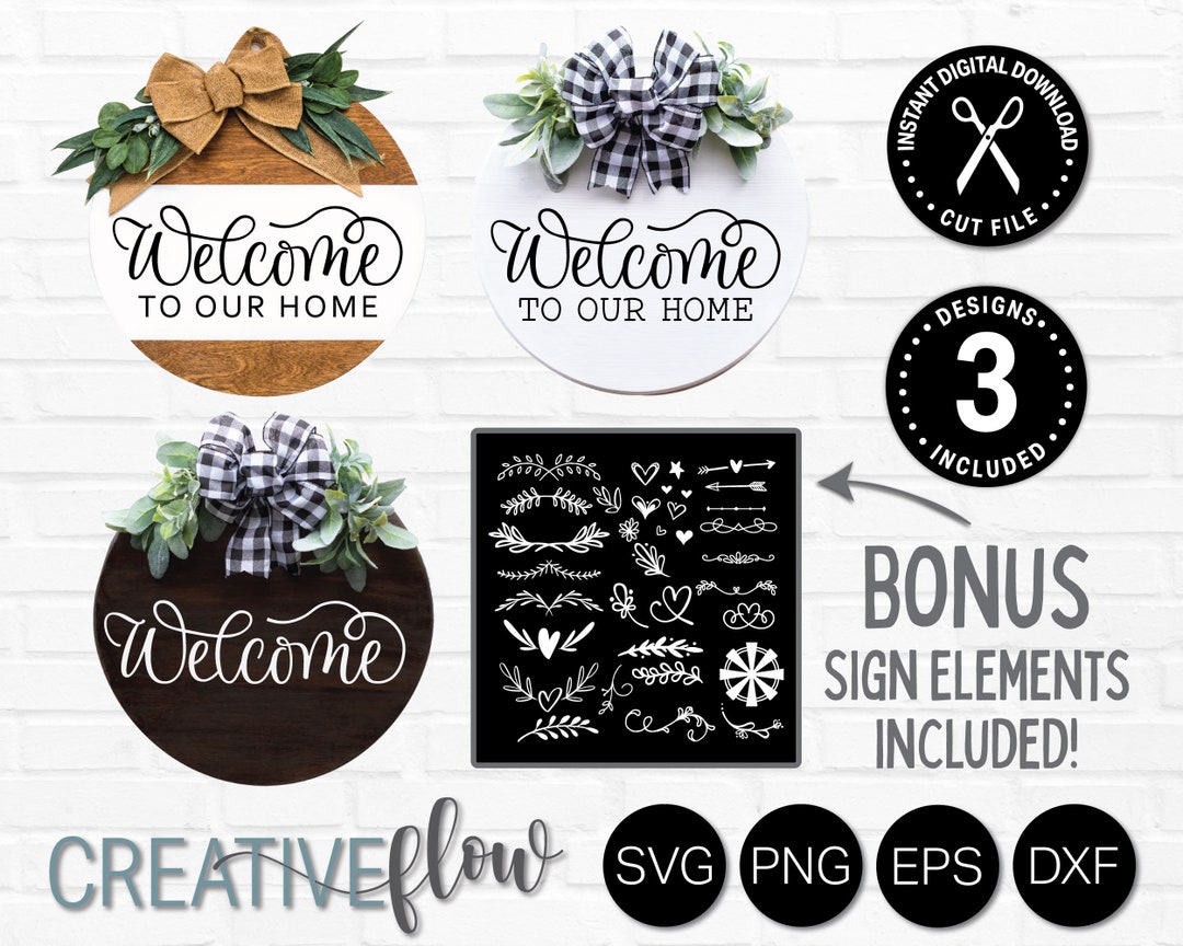 Welcome SVG Bundle, Door Hanger Svg, Porch Sign, Doormat, Door Sign Svg ...