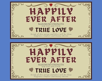 Happily Ever After Potion Labels: Ogre Party Decorations (Digital Download)