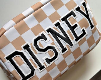Disney Travel Bag Checkered Bag Make Up Holder Bag Toiletry Bag
