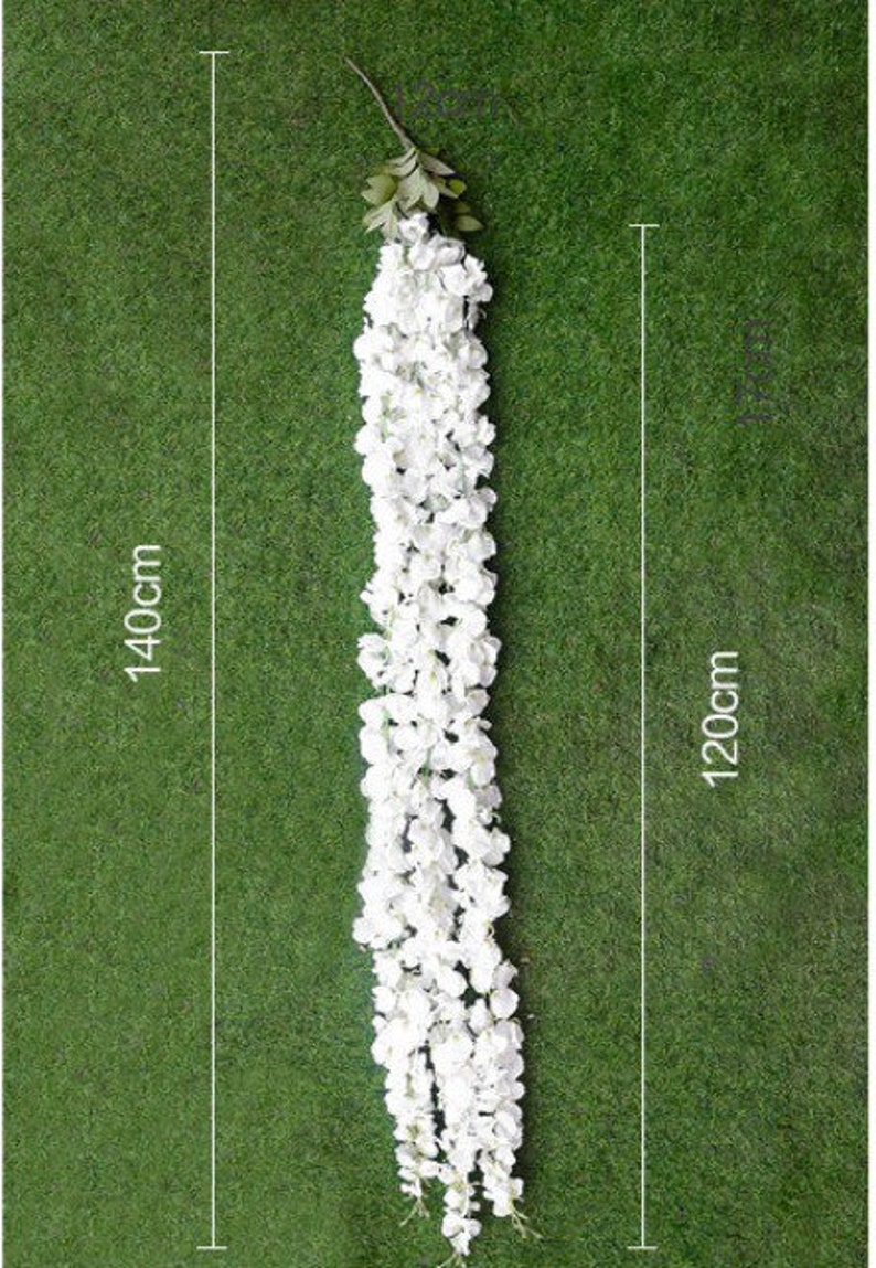 White Wisteria / Wedding Backdrop Flowers / Home Decor / Etsy