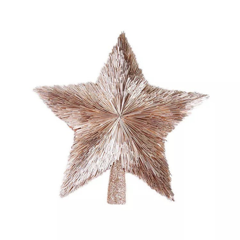 Large Rose Gold Christmas Tree Topper Luxury Christmas Tree Etsy UK