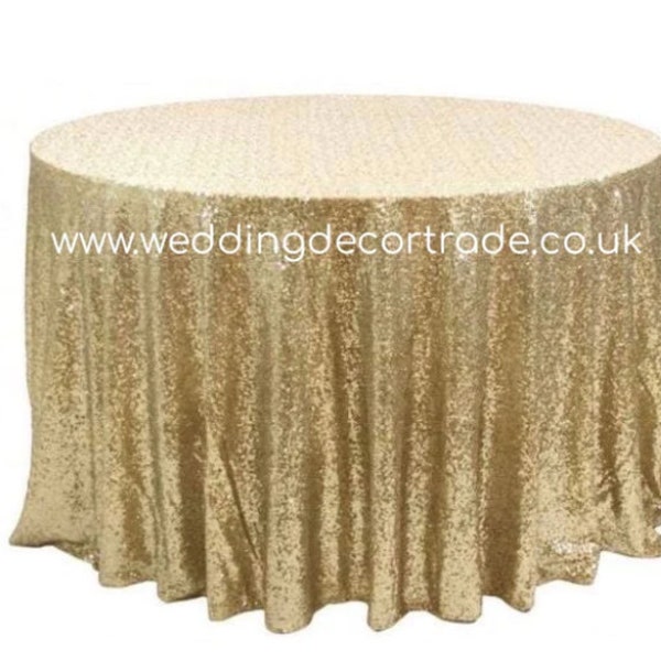 132" Round Sequin Table Cloth/ Sequin Table Decor/ Shimmery Table Cloth