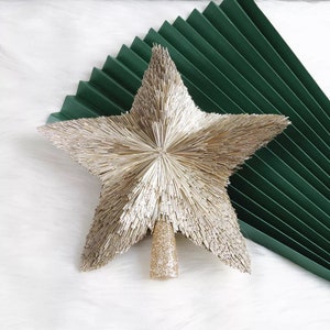 Large Champagne Gold Christmas Tree Star Topper / Luxury Christmas Tree Star Christmas Star Christmas Tree Decorations Gold Christmas Decor