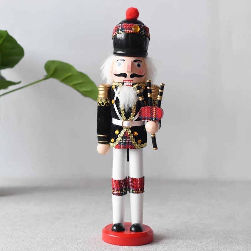 Christmas Nutcracker Ornaments 4 Solider Wooden Hand Painted Ballerina Mouse 