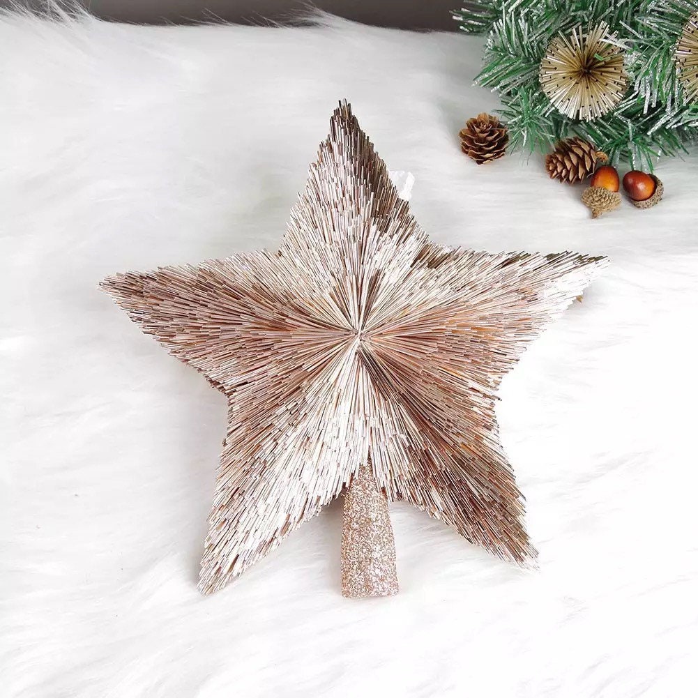 Large Rose Gold Christmas Tree Topper Luxury Christmas Tree Etsy UK