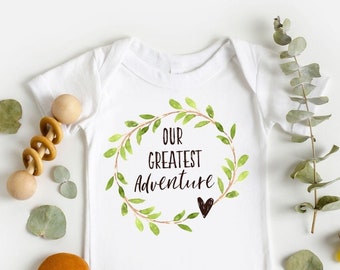 Our Greatest Adventure Baby Bodysuit | Pregnancy Announcement Outfit