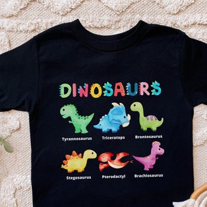 Kids Dinosaur T Shirt | All types of Dino Shirt | TRex Boy&#39;s Girl&#39;s Gift Idea | Toddler Short Sleeve Tee | TRex Boy&#39;s Girl&#39;s Gift Idea
