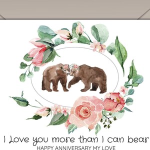 Tarjeta de aniversario lésbico / Te amo más de lo que puedo soportar / Tarjeta LGBT / Tarjeta de amor de dos mamás / Tarjeta de aniversario de bricolaje