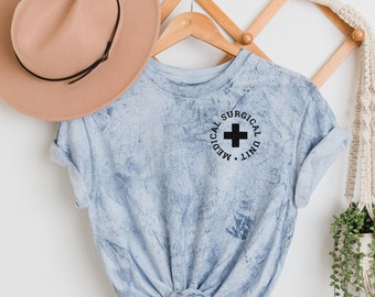Medical Surgical Unit Nurse T-Shirt | Comfort Colors Tie Dye RN Tee