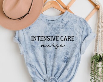 ICU Nurse Tie Dye T-Shirt: Comfort Colors RN Gift