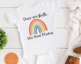 Lesbian Moms Baby One Piece | Rainbow LGBT Gift