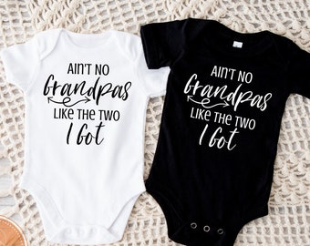 Two Grandpas Baby Bodysuit | LGBT Baby Announcement Gift