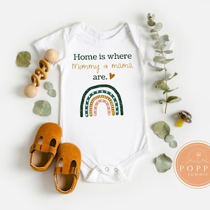 Home is where Mommy & Mama are | Lesbian baby bodysuit | Lesbian Pregnancy | LGBT baby gift | Samesex Parents | Two Moms | Lesbian Moms