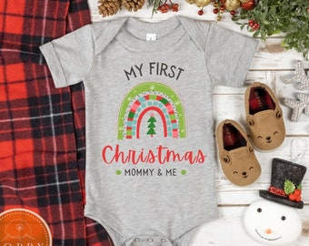 My First Christmas Mommy and Me Baby Bodysuit | Single Mom By Choice | Baby Outfit for Single Mom | Single Mom Gift | Baby First Christmas