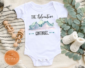 The Adventure Continues Baby Bodysuit | Travel Theme Gift