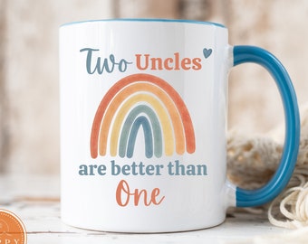 Gay Uncles Pregnancy Announcement Mug | Two Uncles are Better Than One | Baby Shower Gift