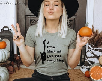 Funny Black Cat T-Shirt, Halloween Cat Owner Gift