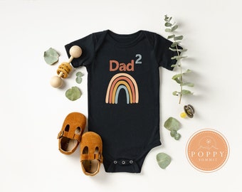 Dad2 Rainbow Baby Bodysuit | Gay Dad Baby Gift