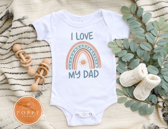 Poppy Heart Stripes Baby Onesie Poppy Heart Stripes Baby Onesie