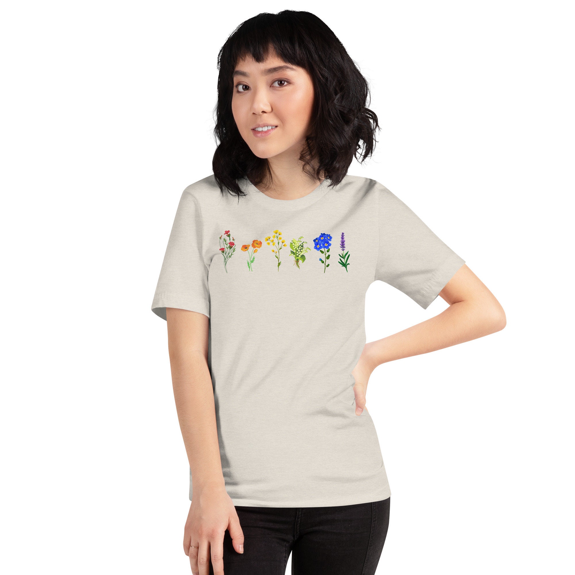 Discover Wildflowers LGBTQ , Cute Pride Shirt, Rainbow Flowers T-Shirt