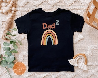 Dad2 Rainbow Toddler Tee | LGBT Two Dads Gift