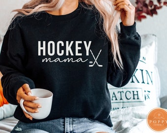 Hockey Mom Sweatshirt | Proud Ice Hockey Mom Sweater | Sports Mom Crewneck | Senior Hockey Mom | Hockey Mama Gift | Game Day Gift