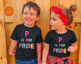 Toddler Pride Shirt | "P is for Pride" LGBT Kids Tee