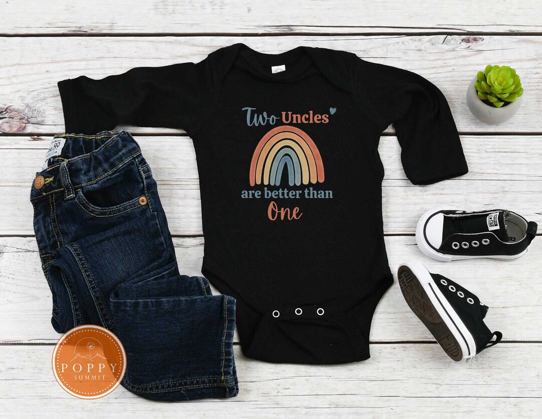 Two Uncles Are Better Than One Baby Long Sleeve One Piece Pregnancy