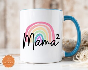 Two Moms Mug | Rainbow Mama2 Ceramic Coffee Cup