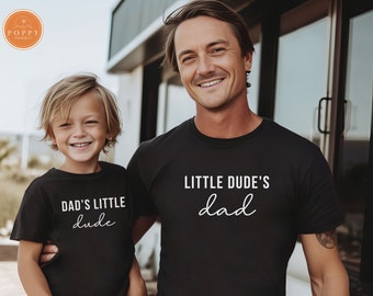 Father Son Matching Shirts| Dad's Little Dude | Little Dude's Dad | Daddy and Me Tee | Father's Day Gift