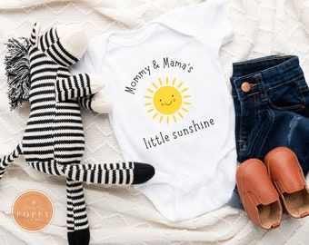 Mommy & Mama's Little Sunshine Baby Bodysuit | LGBT Newborn Outfit