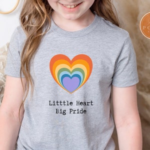 Rainbow Heart Baby Bodysuit, Little Heart Big Pride, LGBTQ+ Ally Baby Shower Gift, Pride Month, LGBTQ clothes, Gift for LGBTQ Family