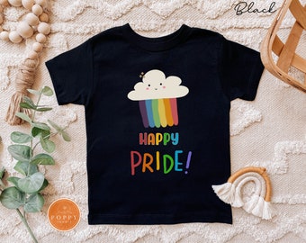 Toddler Pride Shirt | Rainbow Happy Pride | LGBT Kids Shirt | Equality Tee Shirt | Youth Pride | Baby Pride Tee