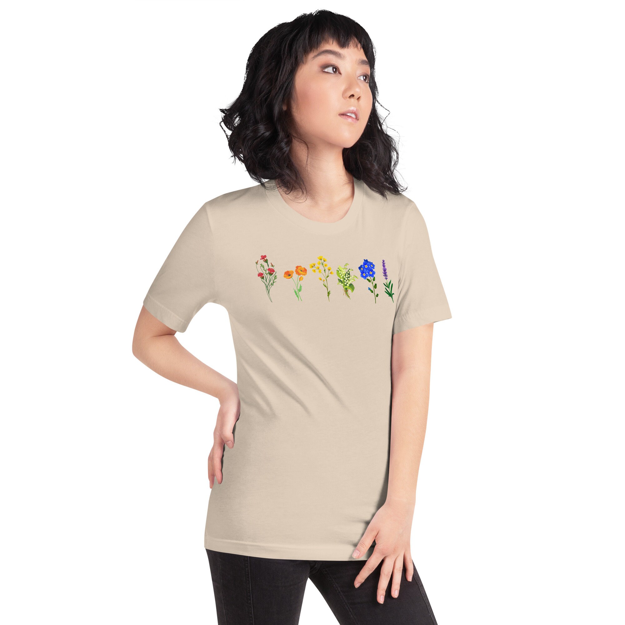 Discover Wildflowers LGBTQ , Cute Pride Shirt, Rainbow Flowers T-Shirt