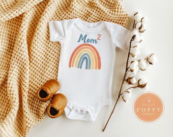 Mom2 Rainbow Baby Bodysuit | LGBT Baby Gift