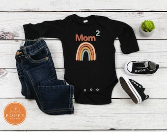 Mom2 Rainbow Baby Bodysuit - Lesbian Mom Gift