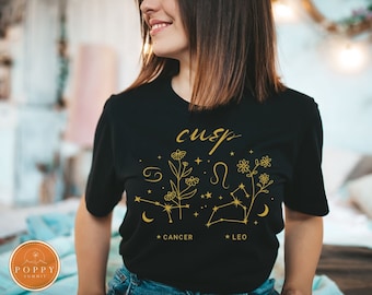 Cancer Leo Cusp Constellation Shirt | Floral Astrology Tee