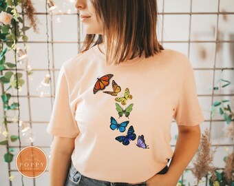 Rainbow Butterfly Pride T-Shirt | LGBTQ Equality Tee