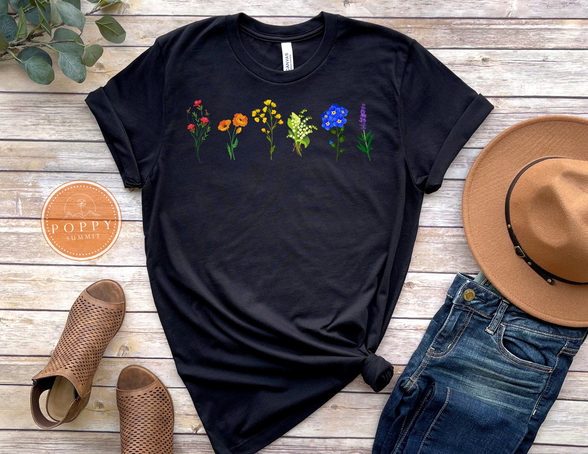 Discover Wildflowers LGBTQ , Cute Pride Shirt, Rainbow Flowers T-Shirt