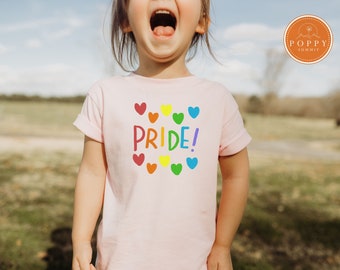 Toddler Pride Shirt | Rainbow Heart Tee, LGBT Kids