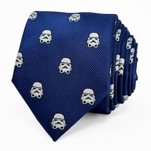 Stormtrooper Tie & Cufflinks |  Star Wars Galactic Navy Microfiber Necktie Gift Box
