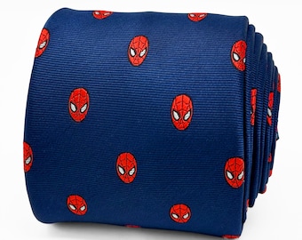 Spider-M@n Tie | Spiderm@n M@rvel Comics Superhero Necktie