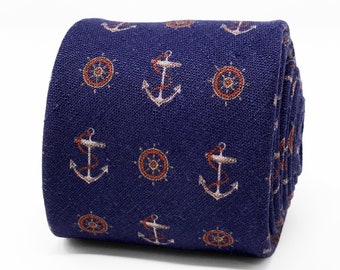 Sailor Seaman Tie | Anchor Vintage Cotton Navy Nautical Necktie