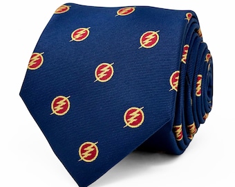 Die Fl@sh Krawatte |  DC Comics Superhelden Navy Krawatte