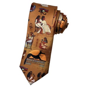 Kingdom of Egypt Necktie | Ancient Egyptian Gods & Mythology Symbol Tie for Enthusiasts