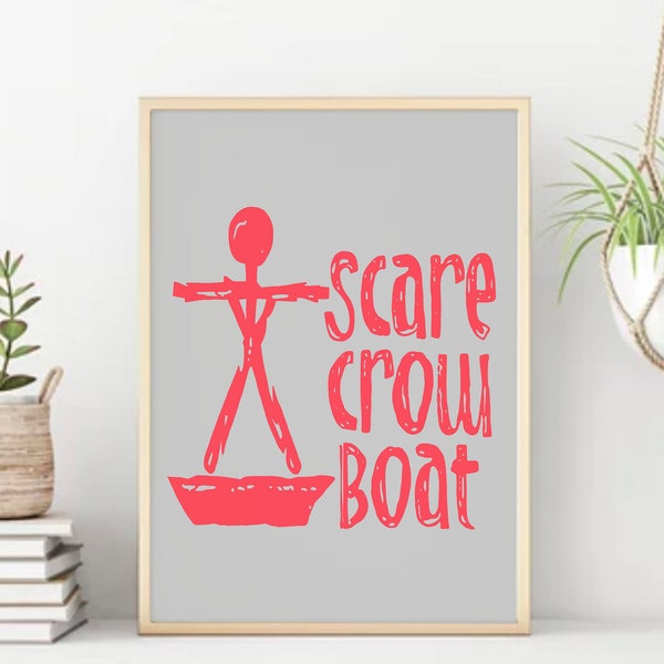 Scarecrow Boat Poster| Parks and Rec| Digital Download