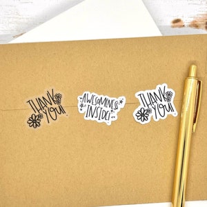 Thank you for supporting my Small Business Dreams | Packaging Stickers Sets | Starter Kit for New Business | Clear or White Sticker Sheets